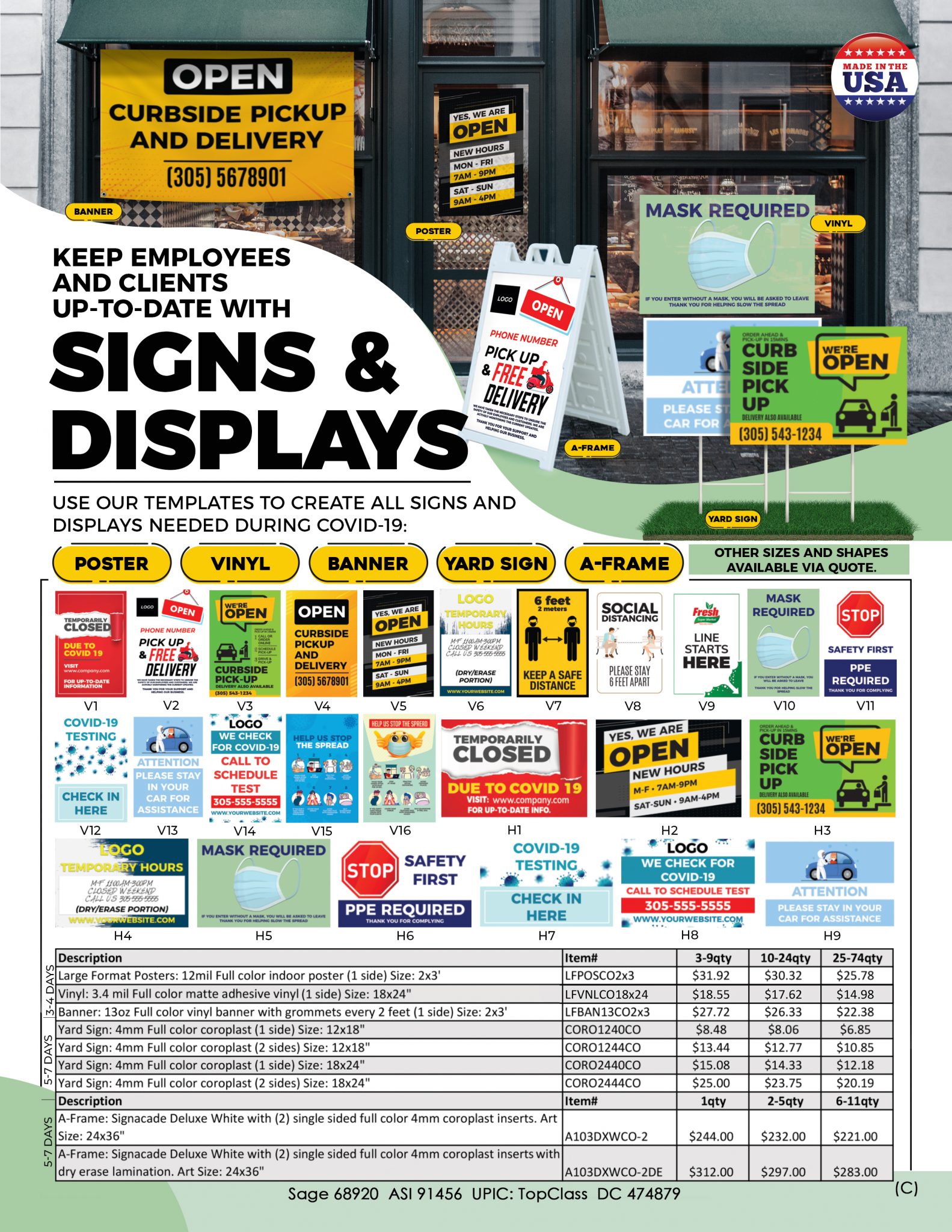 Wholesale Business Signs and Displays